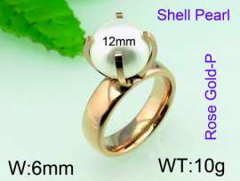 SS Shell Pearl Rings