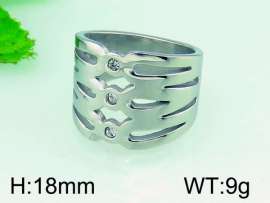 Stainless Steel Stone&Crystal Ring