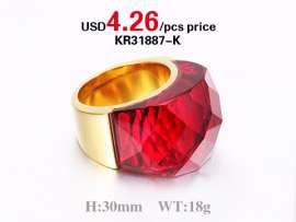 Wholesale Stainless Steel Jewelry 2015 Fashion Ring With Big Stone