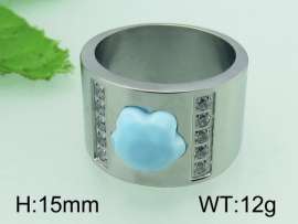 Stainless Steel Stone&Crystal Ring