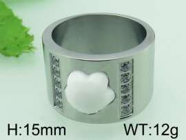 Stainless Steel Stone&Crystal Ring