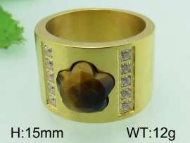 Stainless Steel Stone&Crystal Ring