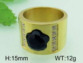 Stainless Steel Stone&Crystal Ring