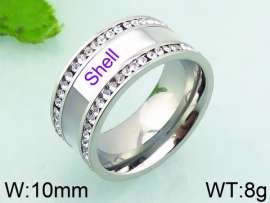 Stainless Steel Stone&Crystal Ring