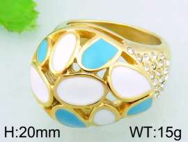 Stainless Steel Stone&Crystal Ring
