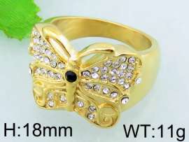 Stainless Steel Stone&Crystal Ring