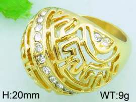 Stainless Steel Stone&Crystal Ring