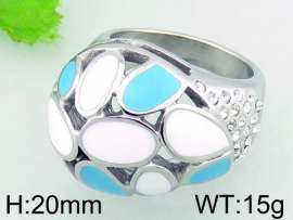 Stainless Steel Stone&Crystal Ring