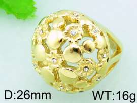 Stainless Steel Stone&Crystal Ring