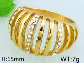Stainless Steel Stone&Crystal Ring
