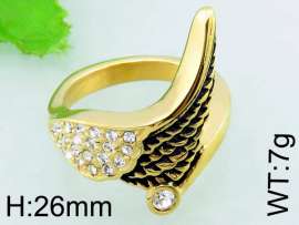 Stainless Steel Stone&Crystal Ring