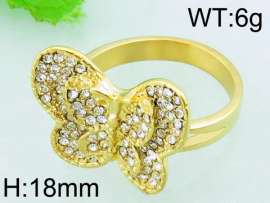 Stainless Steel Stone&Crystal Ring