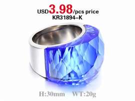 Stainless steel Jewellery, Wholesale Ring With Blue Stones 2015