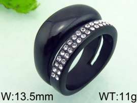 Stainless Steel Stone&Crystal Ring
