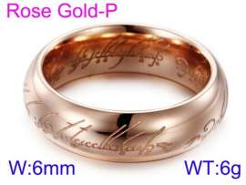 Stainless Steel Rose Gold-plating Ring
