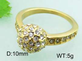 Stainless Steel Stone&Crystal Ring