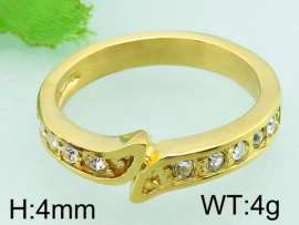 Stainless Steel Stone&Crystal Ring