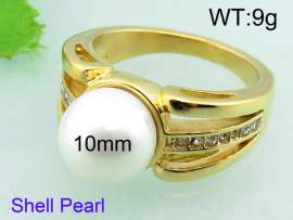 SS Shell Pearl Rings