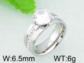Stainless Steel Stone&Crystal Ring