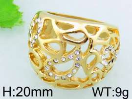 Stainless Steel Stone&Crystal Ring