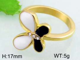 Stainless Steel Stone&Crystal Ring