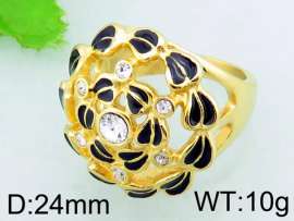 Stainless Steel Stone&Crystal Ring