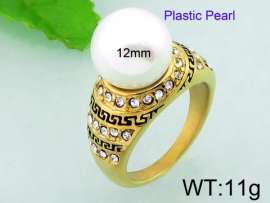 Stainless Steel Stone&Crystal Ring