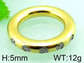 Stainless Steel Stone&Crystal Ring