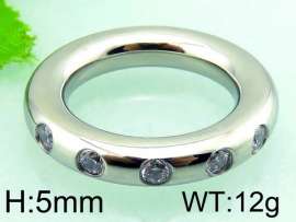 Stainless Steel Stone&Crystal Ring