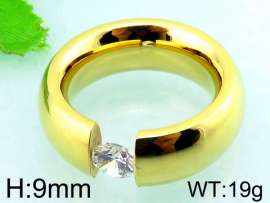 Stainless Steel Stone&Crystal Ring