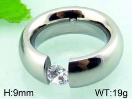 Stainless Steel Stone&Crystal Ring