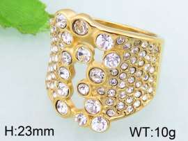 Stainless Steel Stone&Crystal Ring