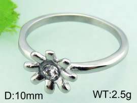 Stainless Steel Stone&Crystal Ring