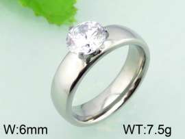 Stainless Steel Stone&Crystal Ring