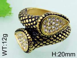 Stainless Steel Stone&Crystal Ring