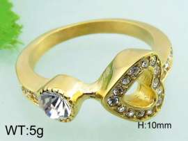 Stainless Steel Stone&Crystal Ring