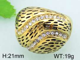 Stainless Steel Stone&Crystal Ring