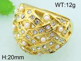 Stainless Steel Stone&Crystal Ring