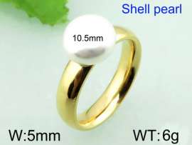 SS Shell Pearl Rings