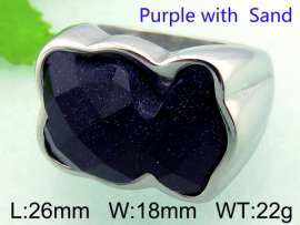Stainless Steel Stone&Crystal Ring