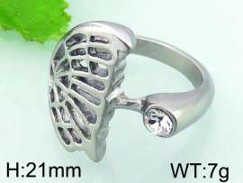 Stainless Steel Stone&Crystal Ring
