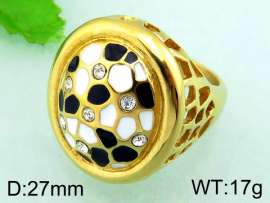 Stainless Steel Stone&Crystal Ring