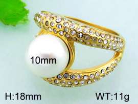 Stainless Steel Stone&Crystal Ring