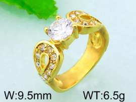 Stainless Steel Stone&Crystal Ring