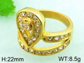Stainless Steel Stone&Crystal Ring