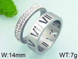 Stainless Steel Stone&Crystal Ring