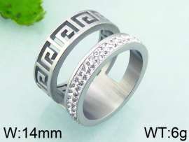 Stainless Steel Stone&Crystal Ring