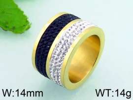 Stainless Steel Stone&Crystal Ring