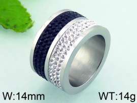 Stainless Steel Stone&Crystal Ring