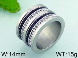 Stainless Steel Stone&Crystal Ring
